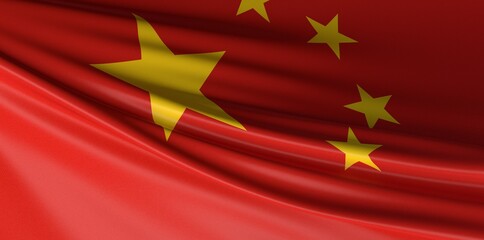 flag Of China 3d In National Flag Colors