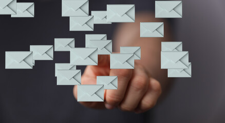 email marketing concept, send e-mail or newsletter.