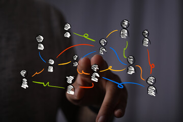 conference Digital Network and data concept