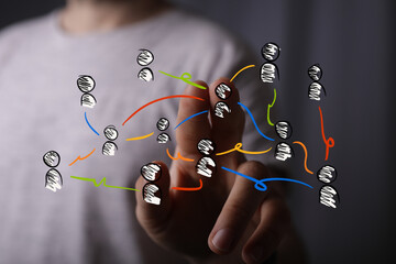 conference Digital Network and data concept