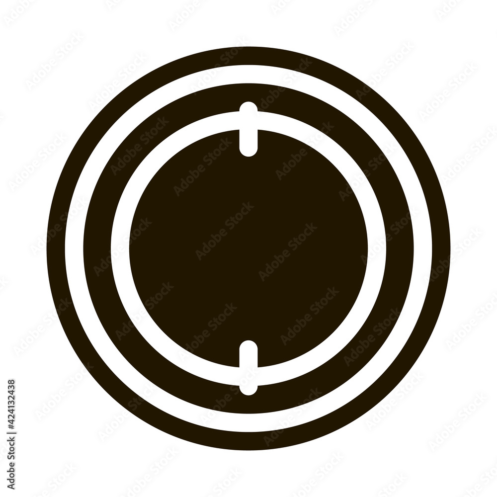 Sticker air navigation compass glyph icon vector. air navigation compass sign. isolated symbol illustration