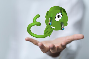 green power plug concept enviroment