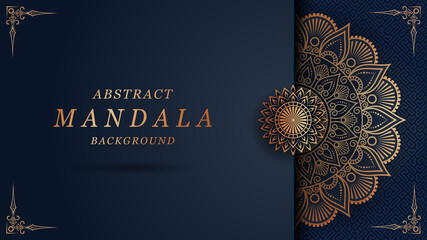 luxury mandala with abstract background. Decorative mandala design for card, cover, poster, print, banner, brochure, invitation.