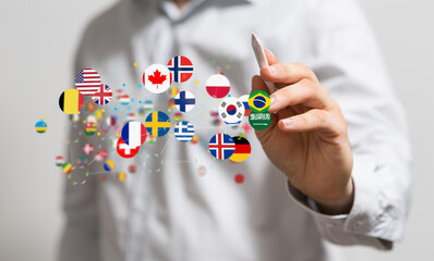 International world flag 3d digital