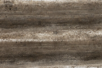 car tracks in the snow