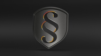 law shild 3d digital isolated