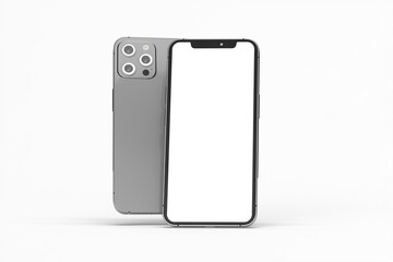 phone 3d illustration mockup smartphone isolated