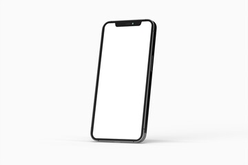 Realistic isometric black frameless smartphone mockup perspective 3d