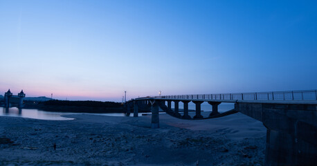 Obraz premium 夜明けの橋 静岡・潮騒橋