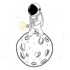 Astronauta sobre la Luna © lorena