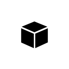 3D shaped cube. Vector drawing.