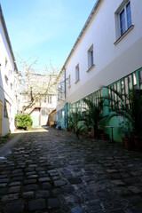 The small typical parisian street named 