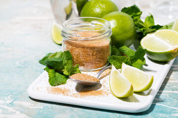 ingredients for mojito cocktail