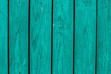 turquoise wood texture background from old wooden planks
