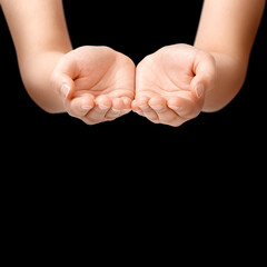 何かを受け取るような女性の手 Wall Mural Wallpaper Murals Funny Face