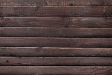 Wooden background, empty surface. old boards are dark brown. Wooden photophone in a rustic style