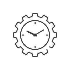 Engranaje con reloj con lineas en color gris