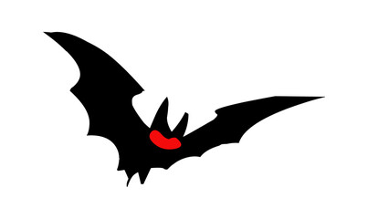 Cartoon bat isolated