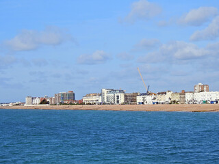 Sea view and beachfront buildings