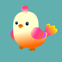 Cartoon bird logo icon vector