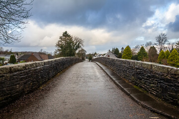 View over the Bridge of Dee, a stone bridge near Castle Douglas, Scotland