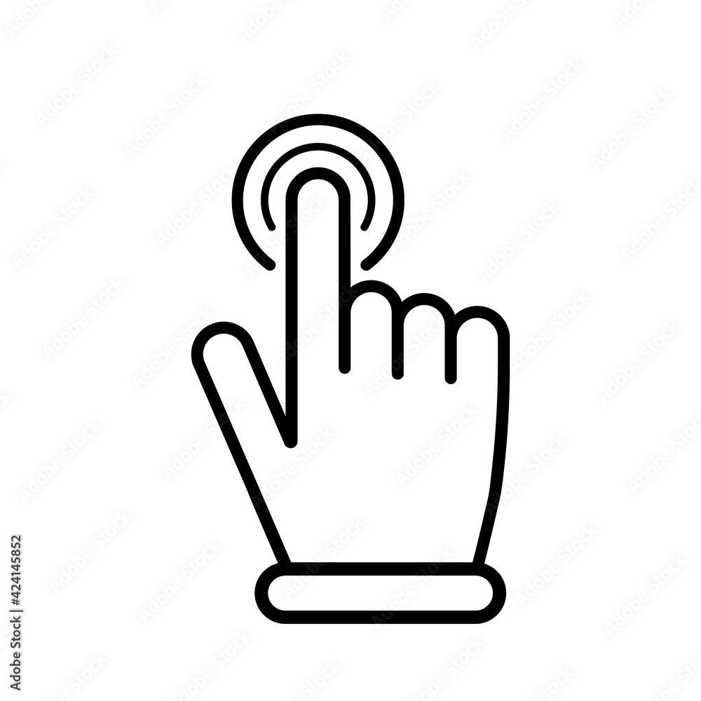 Poster pointer cursor сomputer mouse icon. pointing hand. click cursor. vector illustration.