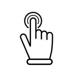 Pointer cursor сomputer mouse icon. Pointing hand. Click cursor. Vector illustration.