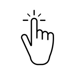 Pointer cursor сomputer mouse icon. Pointing hand. Click cursor. Vector illustration.