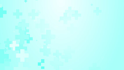 Abstract medical health blue cross pattern background.