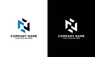 letter N logo icon design template