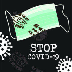 Coronavirus 2019-nCoV, Covid-19 virus cell icon. Vector Illustration.