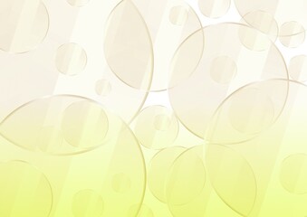 円が重なる透明感のある黄色の抽象背景 no.03