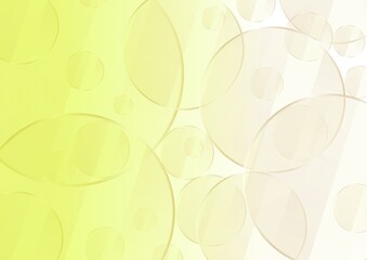 円が重なる透明感のある黄色の抽象背景 no.02