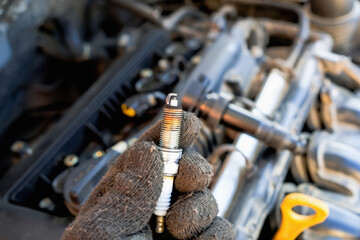 replacing spark plugs in the car