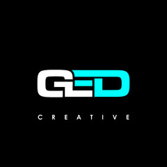 GED Letter Initial Logo Design Template Vector Illustration