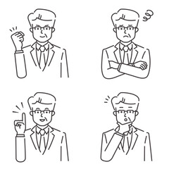 中年ビジネスマンセットB