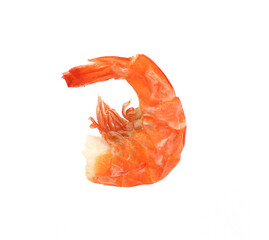 Fresh shrimp isolated on white background seafood tiger prawn