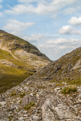 Mountain landscape with sky  Ireland's Connemara National Park