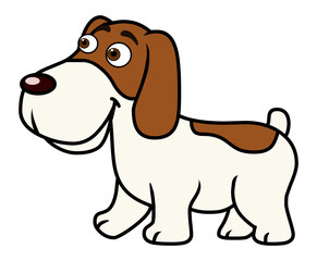 Cute cartoon dog vector Pet animal illustration