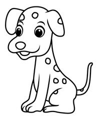 Dalmatian dog cartoon coloring page