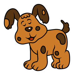 Cartoon dog vector illustartion