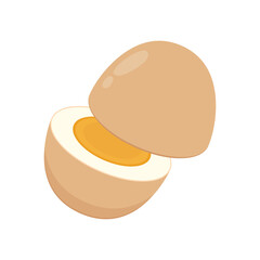 Soft Boiled Egg. Boiled Egg on white background.