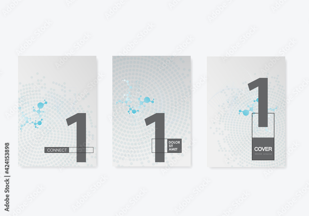 Aufkleber Modern abstract icon with blue network technology. Digital science technology concept. Business technology concept. Business network concept. Digital communication. Abstract vector background