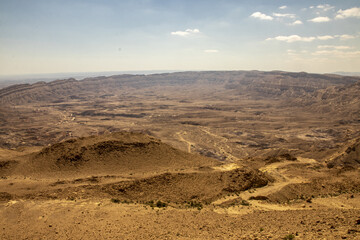 Fototapeta na wymiar The small crater in the negev desert
