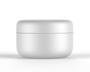 Blank cosmetic cream and gel jar for branding and mockup, 3d render illustration. 