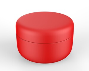 Blank cosmetic cream and gel jar for branding and mockup, 3d render illustration. 