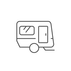 Mobile home trailer line outline icon