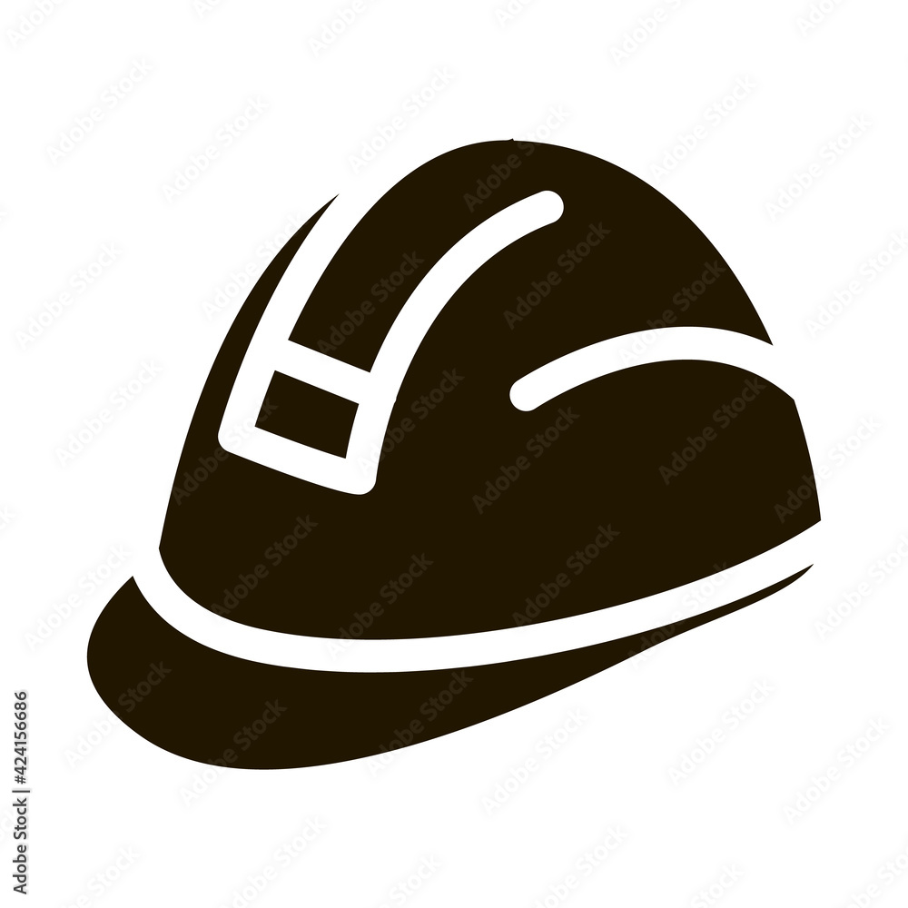 Canvas Prints builder heavy helmet glyph icon vector. builder heavy helmet sign. isolated symbol illustration