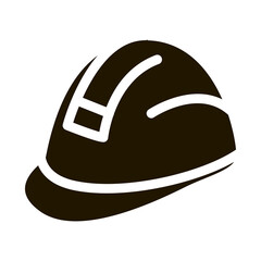 builder heavy helmet glyph icon vector. builder heavy helmet sign. isolated symbol illustration