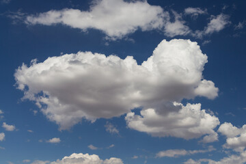 Beautiful white clouds against the blue sky